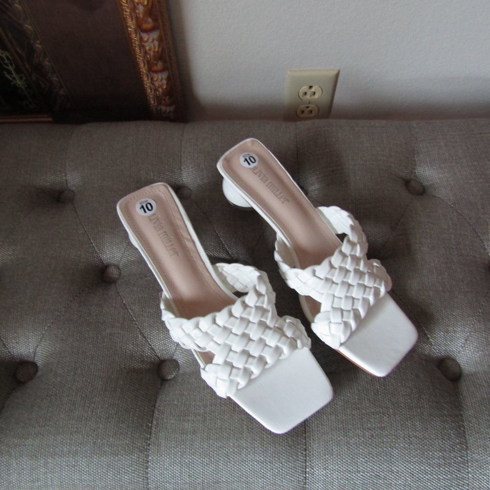 Olivia Miller Jackie Heeled Slide Sandals Size 10